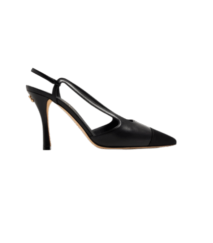 كعب شانيل اسود بكعب عالي – عرض أمامي