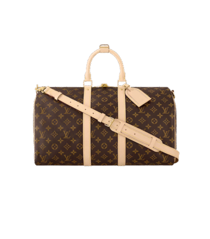صورة داخلية لحقيبة Louis Vuitton Keepall Bandoulière تظهر سعة التخزين
