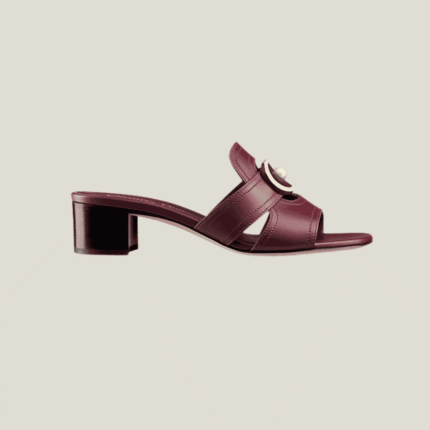 حذاء ديور 30 مونتين مفتوح من الأمام بلون عنابي