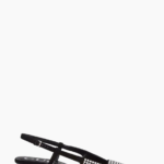 كعب غوتشي أسود كعب قوتشي اصلي مرصع بالكريستال بمقدمة مربعة - ماريس فاشن