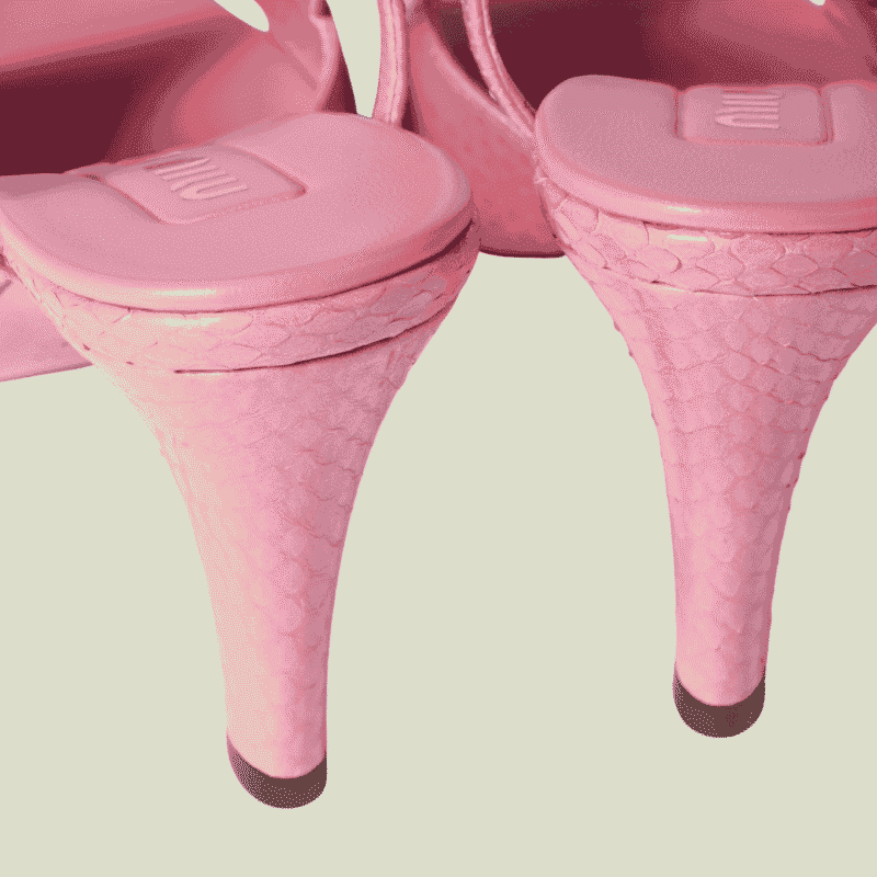 نعل كعب ميو ميو المصنوع من جلد طبيعي 100% للمتانة