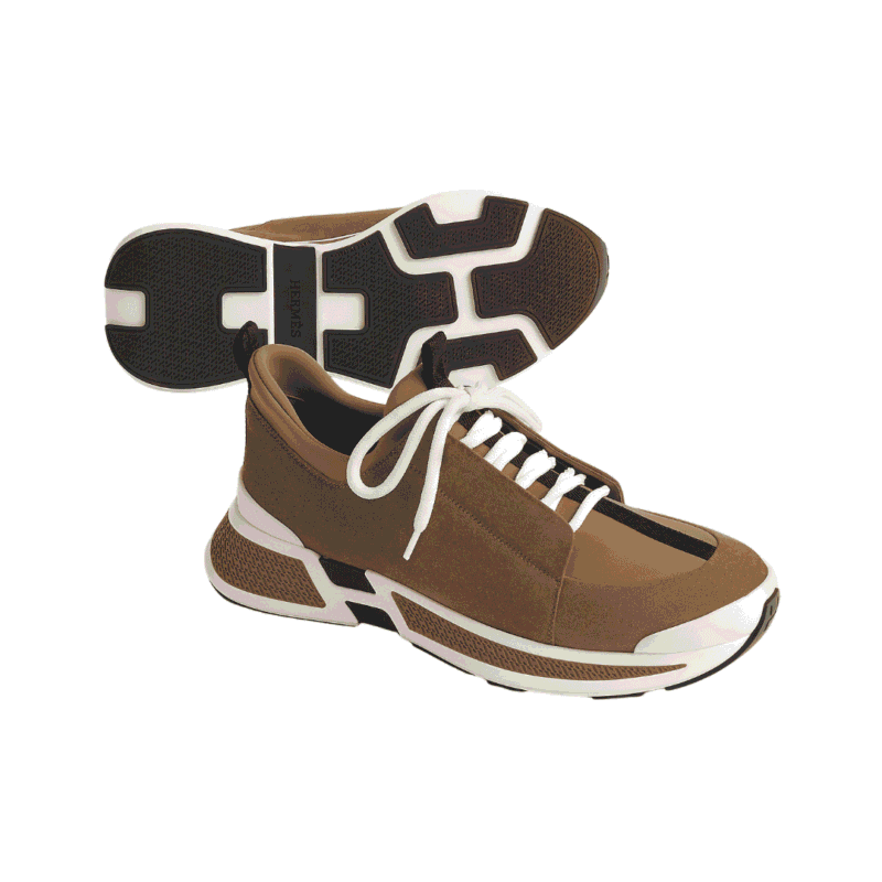 حذاء هيرميس رياضي رجالي قماش جيرسي وجلد سويدي - ماريس فاشن