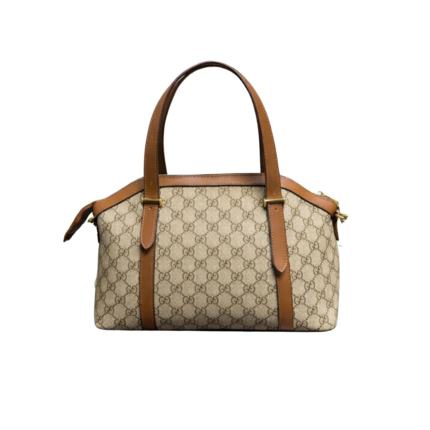 شنطة غوتشي الجديدة الرائجة باللون البيج - منظر أمامي أنيق.