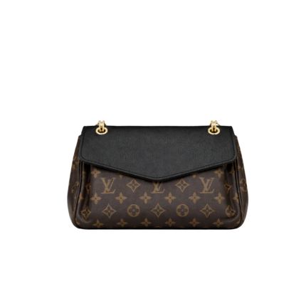 حقيبة لويس فيتون بالاس حمراء بنقش المونوغرام - منظر أمامي كلاسيكي.